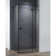 Душевой уголок Cezares BELLAGIO-A-1-100-C-NERO, 100х100х197, профиль черный, прозрачное стекло Душевой уголок Cezares BELLAGIO-A-1-100-C-NERO, 100х100х197, профиль черный, прозрачное стекло
