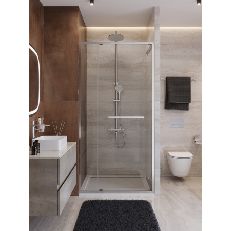 Душевая дверь Cezares LUX-B-FS-11-100-C-CR, 100х195, профиль хром, стекло прозрачное Душевая дверь Cezares LUX-B-FS-11-100-C-CR, 100х195, профиль хром, стекло прозрачное