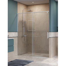 Душевая дверь шириной 150см BelBagno SOFT_CLOSE-1-BF-1-150-C-Cr профиль хром, стекло прозрачное