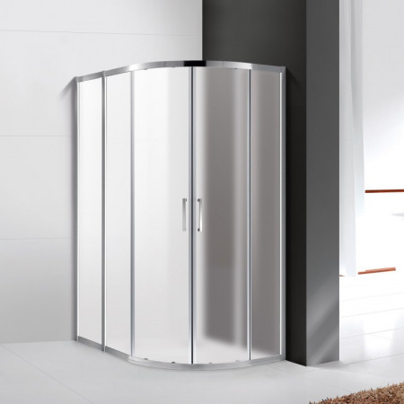 Душевой уголок Cezares MOLVENO-RH-2-120/100-P-Cr, 120х100х195, профиль хром, стекло Punto матовое Душевой уголок Cezares MOLVENO-RH-2-120/100-P-Cr, 120х100х195, профиль хром, стекло Punto матовое
