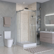 Душевой уголок BelBagno MARINO-2-A-2-90-C-CR 90х90см, профиль хром, стекло прозрачное