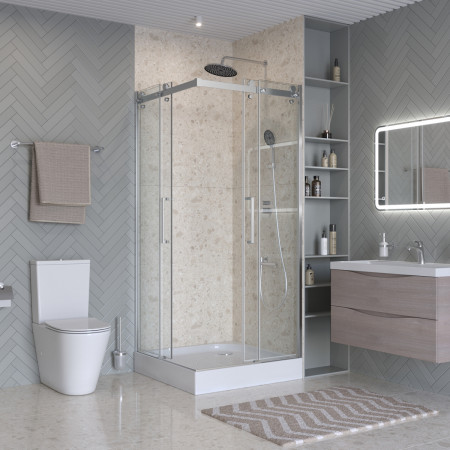 Душевой уголок BelBagno MARINO-2-A-2-90-C-CR 90х90см, профиль хром, стекло прозрачное Душевой уголок BelBagno MARINO-2-A-2-90-C-CR 90х90см, профиль хром, стекло прозрачное