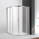 Душевой уголок Cezares MOLVENO-RH-22-110/100-P-Cr, 110х100х195, профиль хром, стекло Punto матовое