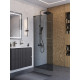 Душевая перегородка BelBagno UNO-L-1-TB-90-GR-GM профиль оружейная сталь, стекло серое Душевая перегородка BelBagno UNO-L-1-TB-90-GR-GM профиль оружейная сталь, стекло серое