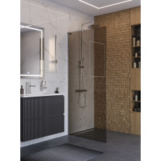 Душевая перегородка BelBagno UNO-L-1-TB-90-BR-Cr профиль хром, стекло бронза