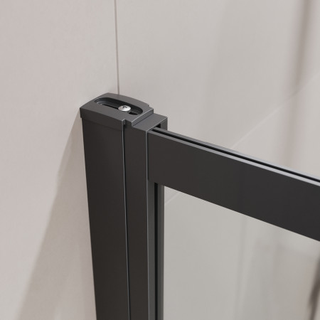 Душевая шторка на ванну CEZARES SLIDER-FIX-VF-11-90/150-C-NERO с фиксированным креплением одной створки