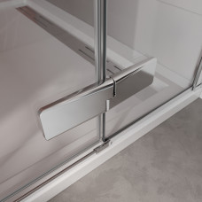 Душевая дверь Cezares LINER-B-12-120-C-Cr-L, 120х195, левосторонняя, профиль хром, стекло прозрачное