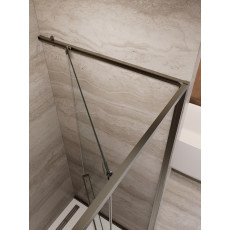 Душевая дверь Cezares LUX-B-FS-11-100-C-GM, 100х195, профиль оружейная сталь, стекло прозрачное