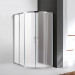 Душевой уголок Cezares MOLVENO-RH-2-110/90-P-Cr, 110х90х195, профиль хром, стекло Punto матовое