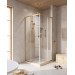 Душевой уголок Cezares RELAX-304-A-2-90-C-BORO, 90х90х200, профиль брашированное золото, прозрачное стекло