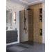 Душевая перегородка BelBagno UNO-L-1-TB-100-BR-GM профиль оружейная сталь, стекло бронза