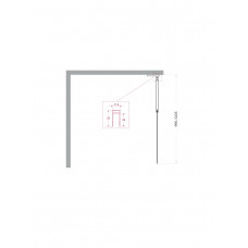 Душевая перегородка BelBagno UNO-L-1-TB-100-C-Cr профиль хром, стекло прозрачное