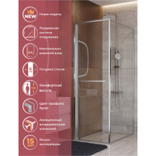 Душевой уголок Cezares LUX-AH-FS-1-70/100-C-CR, 70х100х195, профиль хром, стекло прозрачное