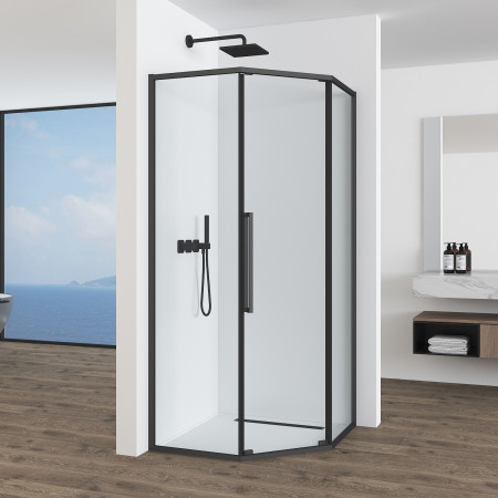 Душевой уголок Black & White S1150-9090GM