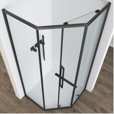 Душевой уголок Black & White S1150-9090GM