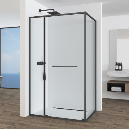 Душевой уголок Black & White S1180-1290GM