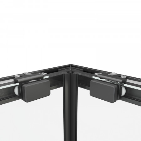 Душевой уголок Black & White S1220-9090GM