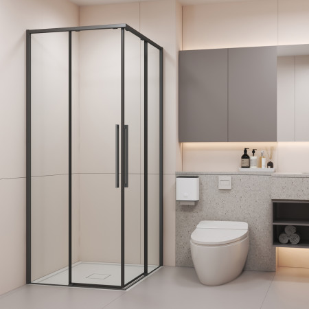 Душевой уголок Black & White S1220-9090GM
