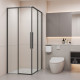 Душевой уголок Black & White S1220-9090GM