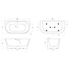 Ванна пристенная BelBagno BB710-1500-750
