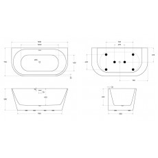 Ванна пристенная BelBagno BB710-1500-750