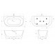 Ванна пристенная BelBagno BB710-1500-750 Ванна пристенная BelBagno BB710-1500-750