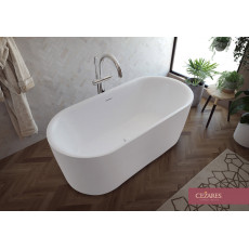 Ванна акриловая матовая 180х80 Cezares METAURO-INT-Central-180-80-60-W-MATT
