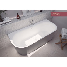 Ванна акриловая матовая 180х80 Cezares METAURO-INT-Wall-180-80-60-G-W-MATT
