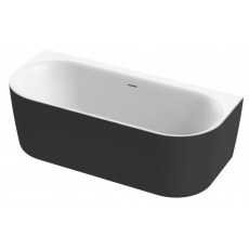 Ванна акриловая матовая 180х80 Cezares METAURO-INT-Wall-180-80-60-B-W-MATT