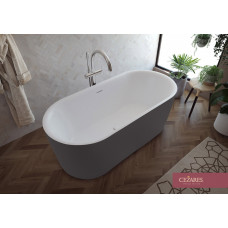Ванна акриловая матовая Cezares METAURO-INT-Central-180-80-60-G-W-MATT