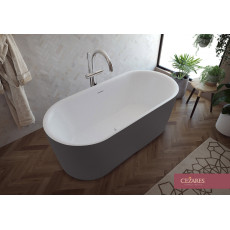 Ванна акриловая матовая Cezares METAURO-INT-Central-180-80-60-G-W-MATT