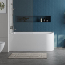 Асимметричная угловая акриловая ванна BelBagno BB712-1500-730-L