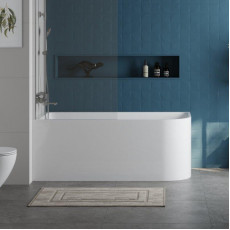 Асимметричная угловая акриловая ванна BelBagno BB712-1500-730-L