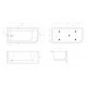 Асимметричная угловая акриловая ванна BelBagno BB712-1500-730-L Асимметричная угловая акриловая ванна BelBagno BB712-1500-730-L