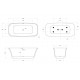 Ванна отдельностоящая BelBagno BB702-1700-800-K Ванна отдельностоящая BelBagno BB702-1700-800-K