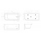 Асимметричная угловая акриловая ванна BelBagno BB712-1500-730-R Асимметричная угловая акриловая ванна BelBagno BB712-1500-730-R