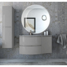 Мебель для ванной чаша слева Cezares VAGUE 104 Grigio lucido 54854+54855