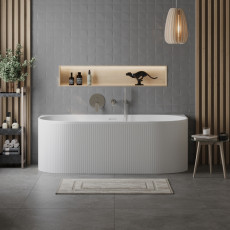 Ванна акриловая пристенная матовая BelBagno BB412-1700-800-MATT
