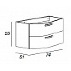 Мебель для ванной CEZARES COMFORT 75 Larice