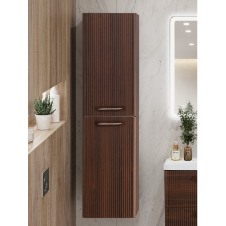 Пенал подвесной BelBagno DUE-1500-2A-SC-NOCE-P с ручками RS006SN.4/160, Орех (Noce) Пенал подвесной BelBagno DUE-1500-2A-SC-NOCE-P с ручками RS006SN.4/160, Орех (Noce)