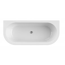 Ванна акриловая 180х80 Cezares SLIM WALL-180-80-60-NERO-SET