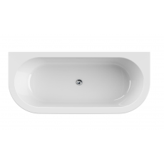Ванна акриловая 180х80 Cezares SLIM WALL-180-80-60-NERO-SET