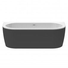 Ванна акриловая 180х80 Cezares SLIM WALL-180-80-60-NERO-SET
