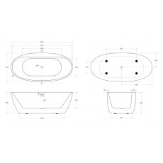 Ванна акриловая отдельностоящая BelBagno BB404-1700-800