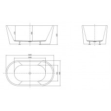 Ванна акриловая отдельностоящая BelBagno BB202-1600-800