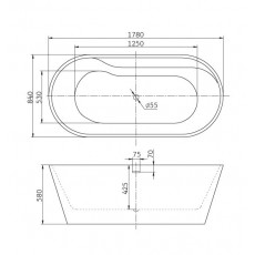 Ванна акриловая отдельностоящая BelBagno BB14