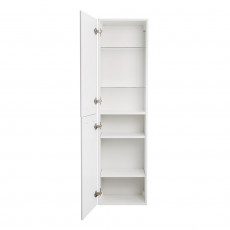 Пенал подвесной BelBagno DUE-1500-2A-SC-BL-P с ручками, универсальный Bianco Lucido