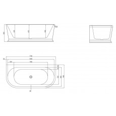 Ванна акриловая BelBagno BB408-1700-800