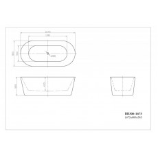 Ванна акриловая отдельностоящая BelBagno BB306-1675