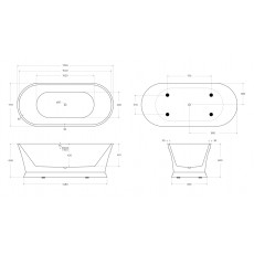 Ванна акриловая отдельностоящая BelBagno BB402-1700-790